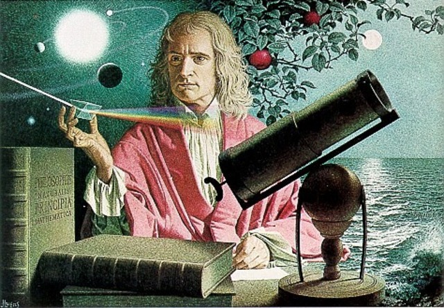 Newton describe la gravedad