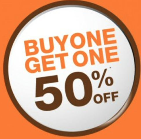 Buy One Get One 50% Off!