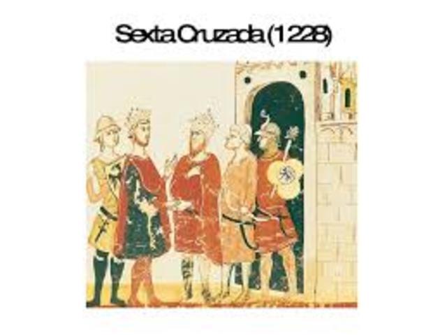 Cruzada VI emprendida por Federico II de Hohenstaufen del Sacro Imperio Romano Germano