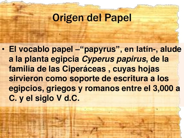 Origen del papel