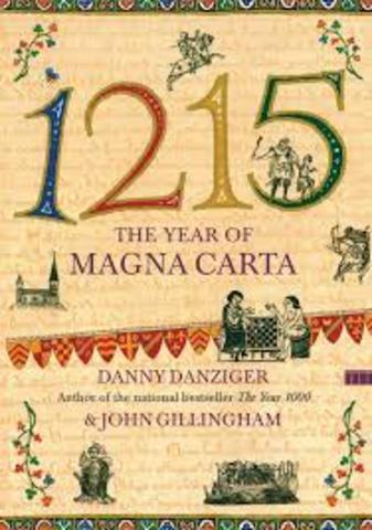 Elaboracion de la Carta Magna  en Inglaterra por el Rey Juan sin tierra