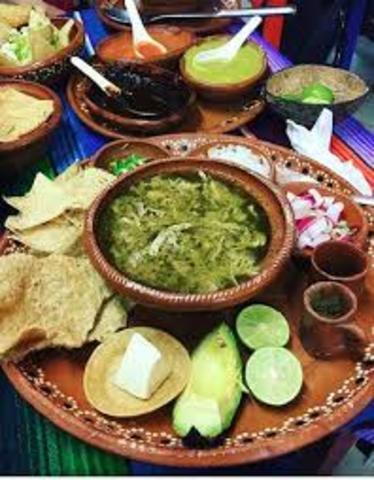 My tastes for Mexican food were present, for example, I ate pozole, mole, fruit like peach, watermelon, pitaya.