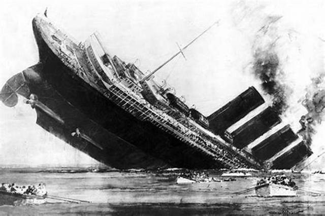 RMS Lusitania sunk by German submarine off the southern coast of Ireland