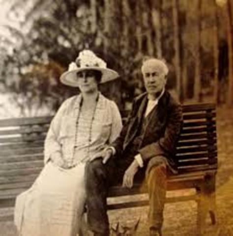 The marriage of Thomas Edison and Mary Stilwell