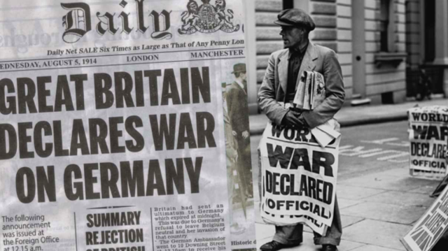 Britain declares war on Germany