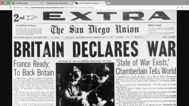 Britain declares war on Germany (EU)