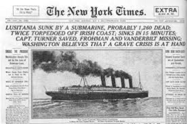 The Lusitania Sinks