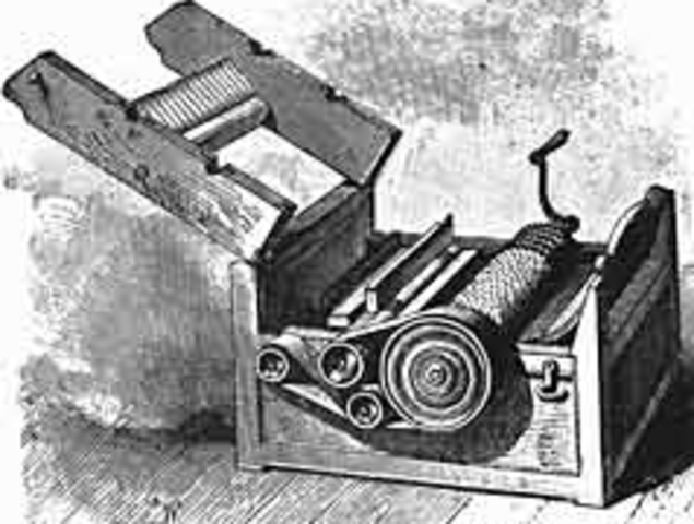 The invention on cotton gin.