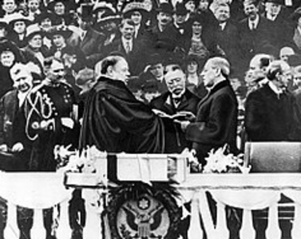 (US) President Woodrow Wilson Inaugurated