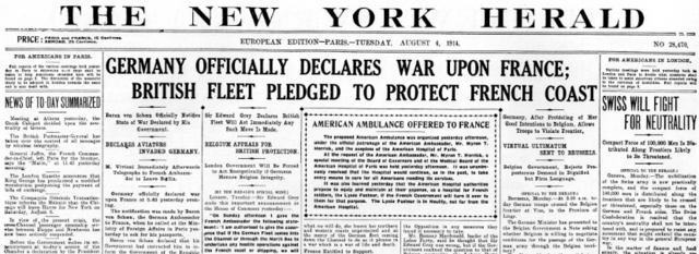 (EU) Germany attacks/ declares war on France