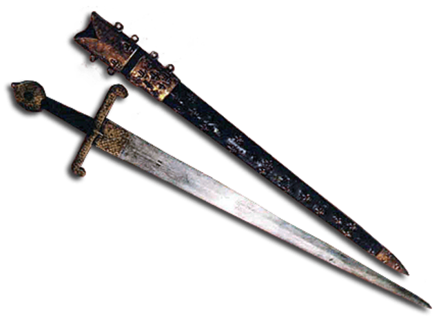 Received banner and sword from Church of Saint Catherine