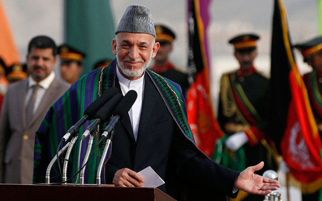 Hamid Karzai takes Takes Power