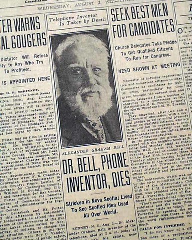 Alexander Graham Bell Died