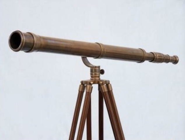 Presents his own telescope