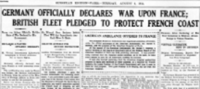 (EU) Germany attacks/ declares war on France