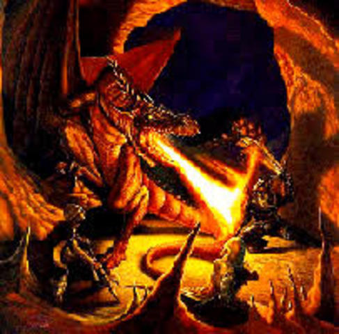 Beowulf Battles the Dragon