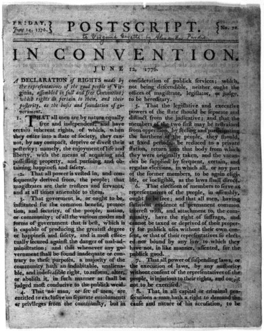 The Virginia Declaration of Rights
