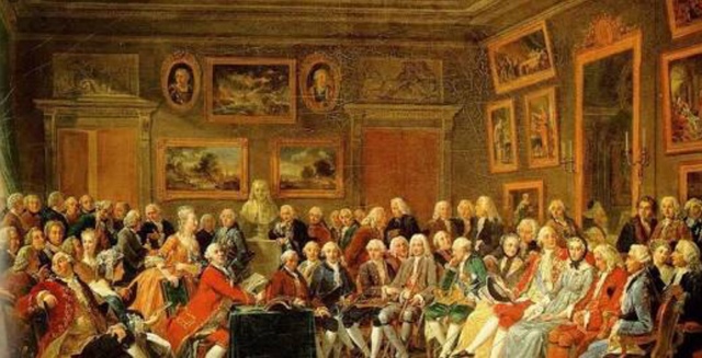 Lectura en casa de Madame Geoffrin