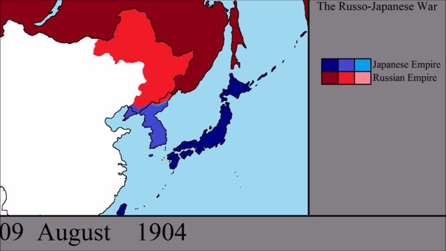 Japan and Russia fight over korea and manchuria