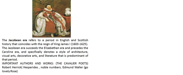 THE JACOBEAN PERIOD