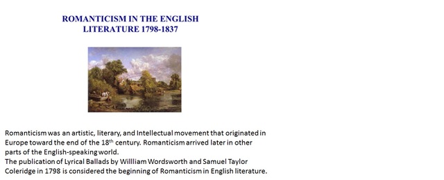 ROMANTICISM 1798-1837