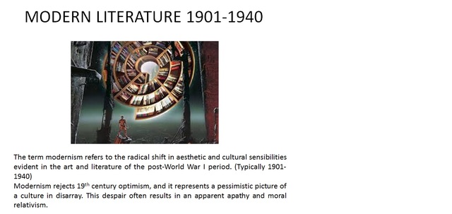 MODERN LITERATURE 1901-1940