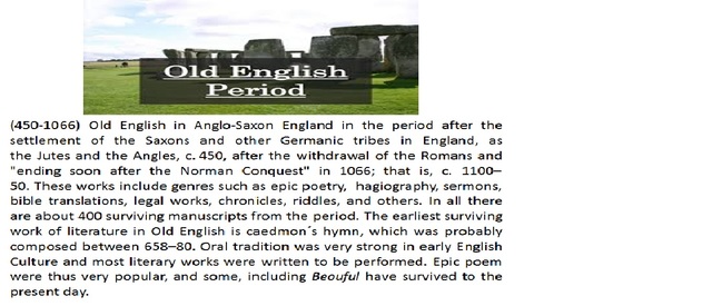 OLD ENGLISH 450-1066