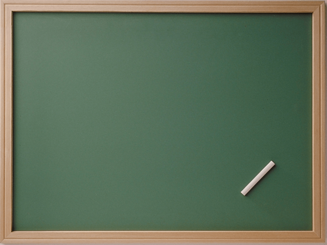 La pizarra y la tiza