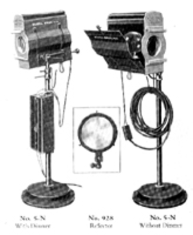 Electrical spotlight invented