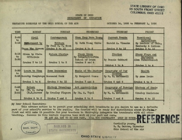 First "School of the Air" Program Developed