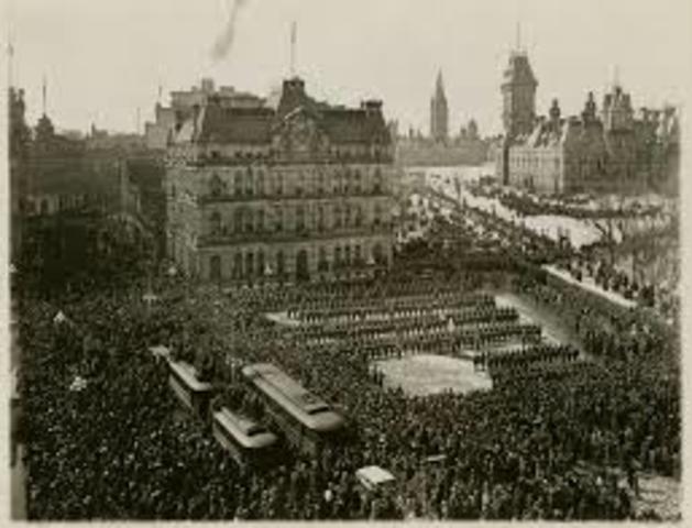 War finishes, Soldiers return