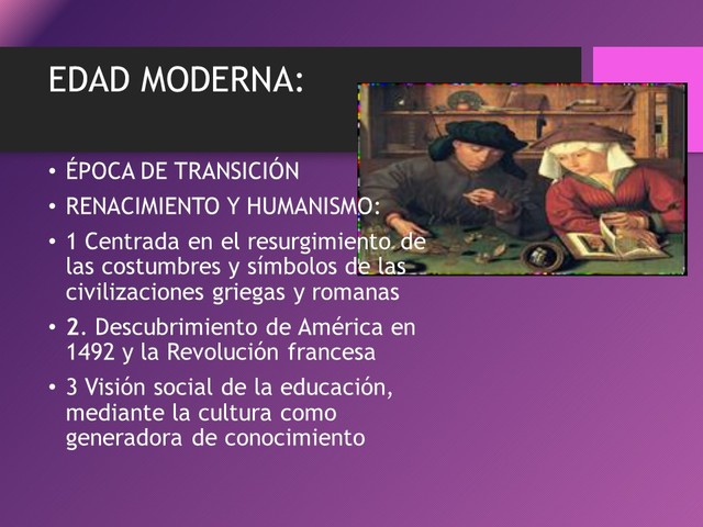 EDAD MODERNA