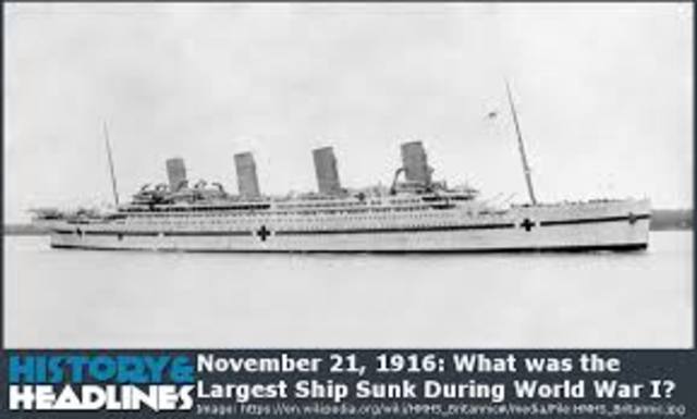 Britannic snks in Aegean Sea