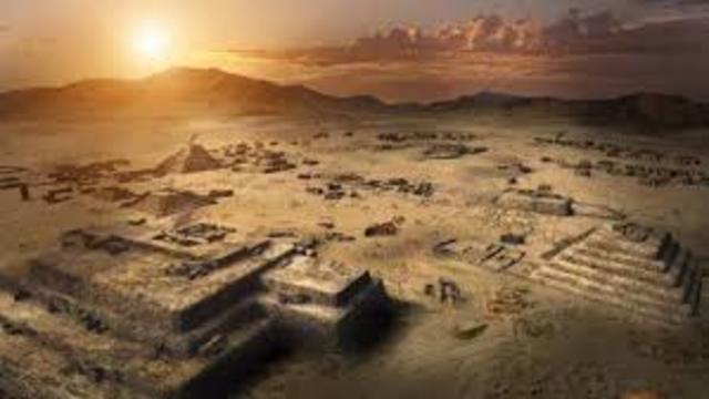Pyramids of Caral 2672 BCE - 2020 BCE, the first pyramids in the Americas