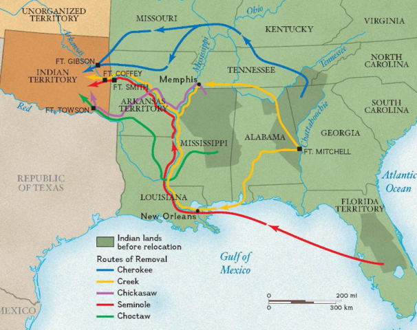 Indian Removal Act is Placed by Andrew Jackson