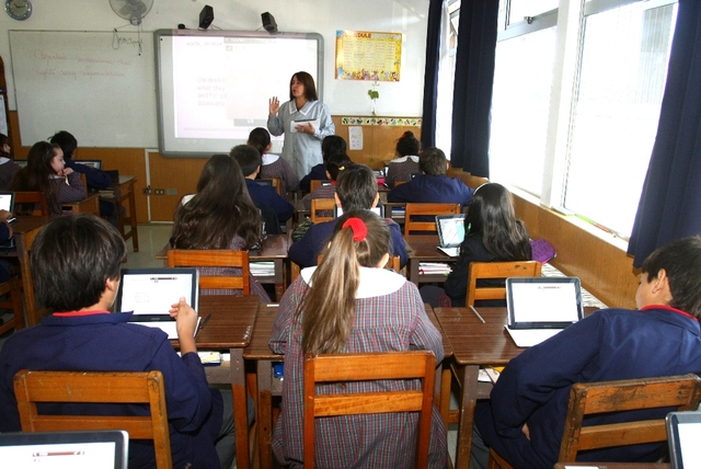 Aula de clase en Colombia