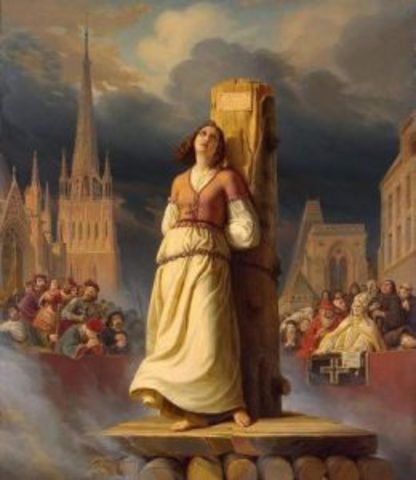 Juana de arco muere en la hoguera