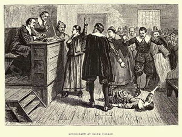 John & Elizabeth Proctor, Rebecca Nurse, Sarah Cloyce, Martha Corey, and Dorca's good are sent to Boston prison on accusations of witchcraft.