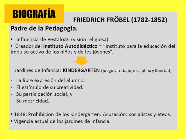 FRIEDRICH FROEBEL, Idealista