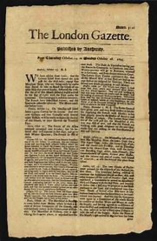 newpapers are first published in london