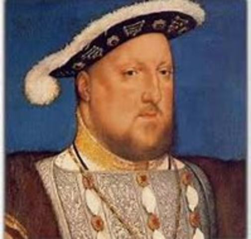 With the Supremacy Act, Henry VIII proclaims himself head of Church of England