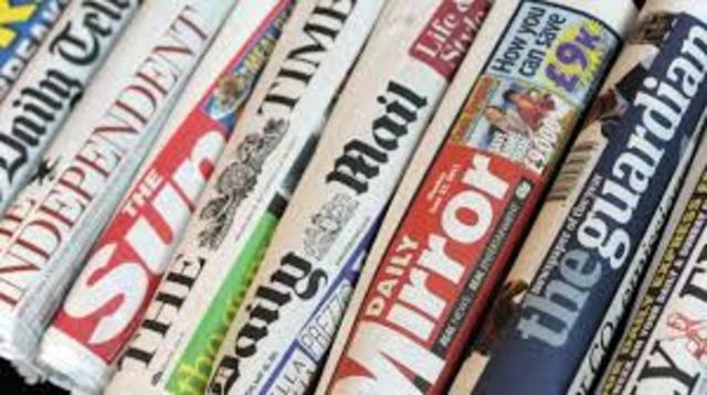 Newspapers first published in London.