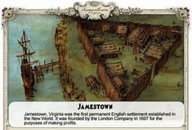 First permanent English settlement in North America is established at Jamestown, Virginia.