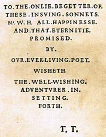 Shakespeare's sonnets are published