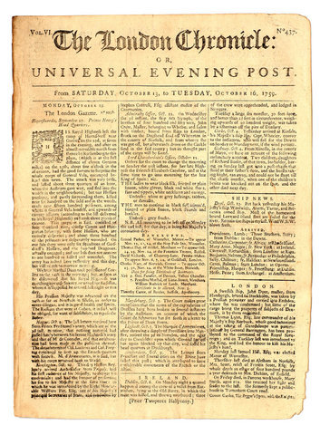 Newspapers are first published in London