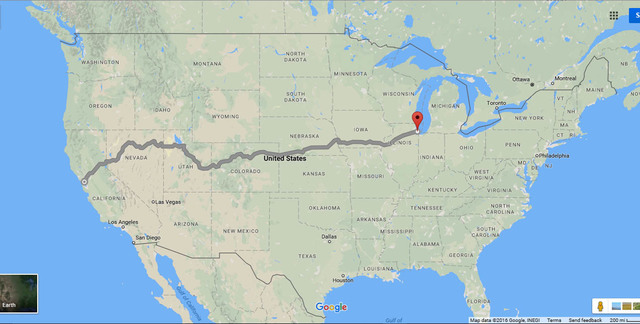 First road trip to California