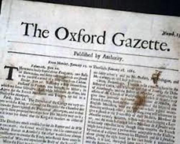 Newspapers are first published in London