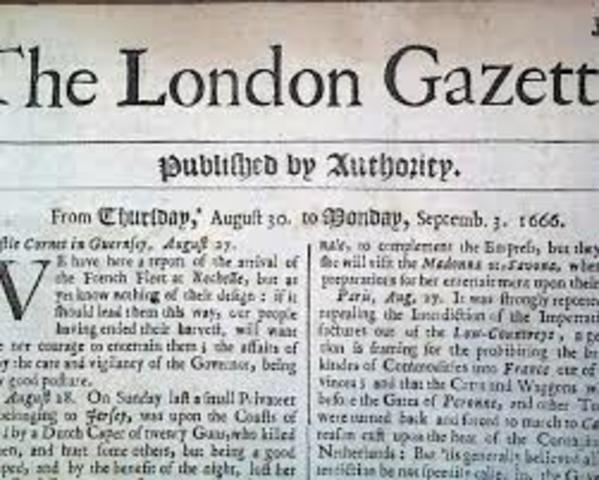 Newspapers are first published in London