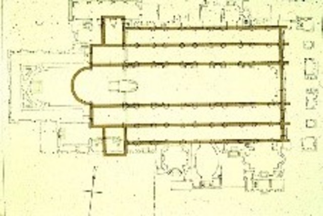 Plan avec le trac original de Saint-Jean de-Latran