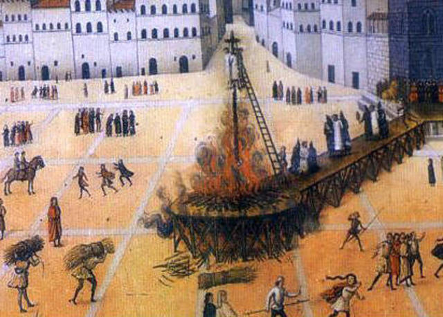 Ejecucion de savonarola en florencia